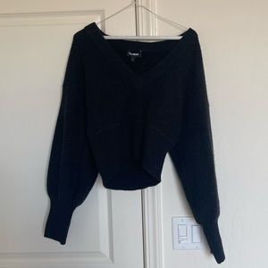Cropped black sweater